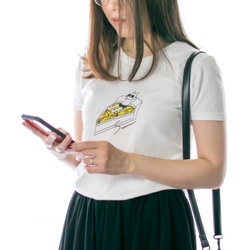 ネコぱん夏のレモンタルトTシャツ　ホワイト　レディース　Lサイズ 5枚目の画像