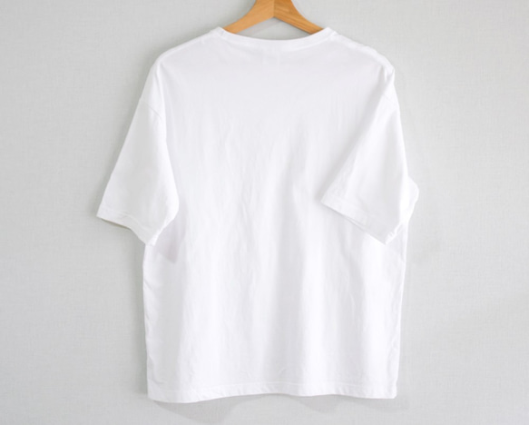 ネコぱん夏のレモンタルト　ビッグTシャツ　ホワイト　ユニセックス（メンズ/レディース）　Mサイズ 12枚目の画像