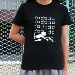 【SLAE】ネコぱんゴロゴロTシャツLサイズ 1枚目の画像