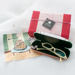 ネコぱんメガネケース メガネクリーナー付き 桜ギフトボックス プレゼントに♪ 2枚目の画像