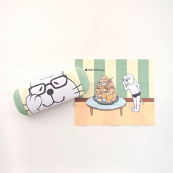 ネコぱんメガネケース メガネクリーナー付き 桜ギフトボックス プレゼントに♪ 3枚目の画像