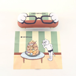 ネコぱんメガネケース メガネクリーナー付き 桜ギフトボックス プレゼントに♪ 4枚目の画像