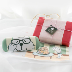 ネコぱんメガネケース メガネクリーナー付き 桜ギフトボックス プレゼントに♪ 8枚目の画像