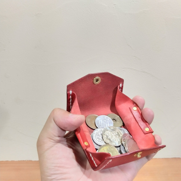 ￥2980→￥2200　イタリアンレザー　ボックス型コインケース　アウトレット 4枚目の画像
