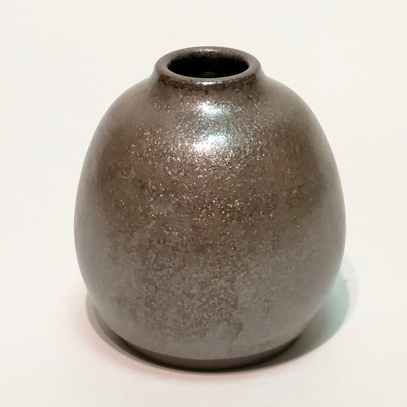 結晶釉 ミニ花瓶  (丸形) 1枚目の画像