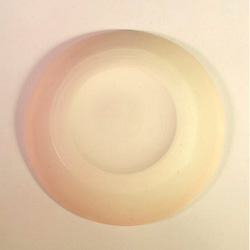 【送料無料】ビオラ 豆皿　(白×紫) パンジー 2枚目の画像