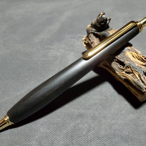 銘木 本黒檀 真黒 ウッドシャープペンシル【送料・ギフトボックス無料