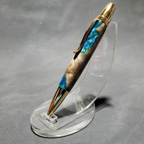 ※アウトレット品【スタビウッドレジン】ハンドメイドボールペン マーブルウッド ウッドレジンボールペン【送料・ギフトボックス