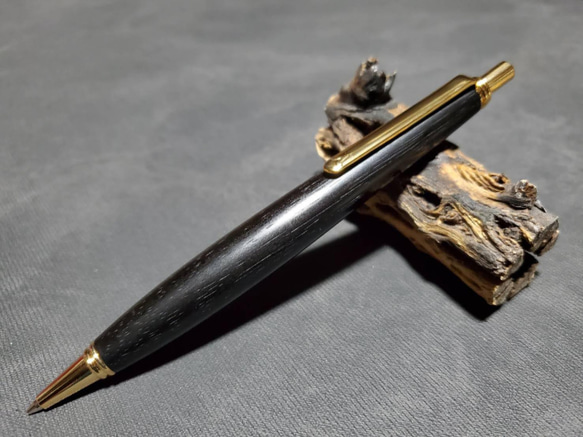 銘木 本黒檀 真黒 ウッドシャープペンシル【送料・ギフトボックス無料