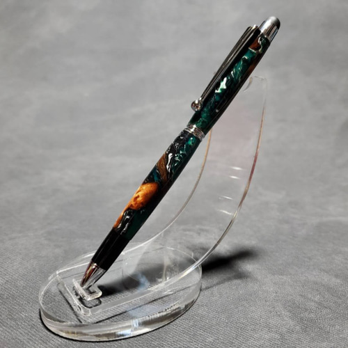 ※アウトレット品【スタビウッドレジン】ハンドメイドボールペン マーブルウッド ウッドレジンボールペン【送料・ギフトボックス