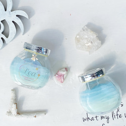 【Kondoi blue into a bottle】 小瓶に海を閉じ込めよう大作戦キャンドル 星の砂 1枚目の画像