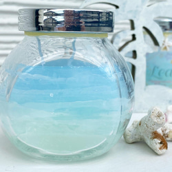 【Kondoi blue into a bottle】 小瓶に海を閉じ込めよう大作戦キャンドル 星の砂 3枚目の画像