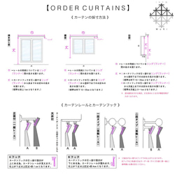 【受注】カーテン: ”花火”オレンジ 6枚目の画像