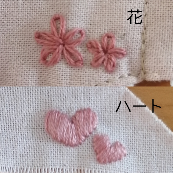 【選べる✨】刺繍がワンポイント！くすみピンクのマスク 2枚目の画像