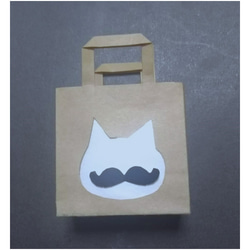 ひげversion猫窓紙袋6枚セット（送料無料） 1枚目の画像