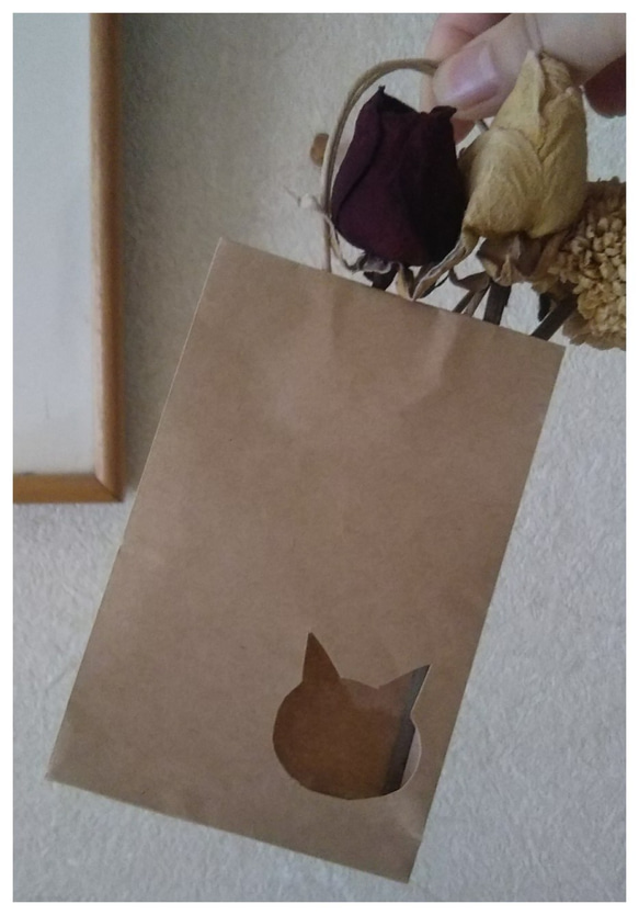 猫窓紙袋ロング5枚セット（送料無料） 2枚目の画像