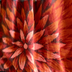 S-M size　花柄とオレンジ色の布団皮スカート 6枚目の画像