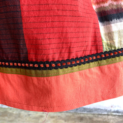 S-M size　花柄とオレンジ色の布団皮スカート 7枚目の画像