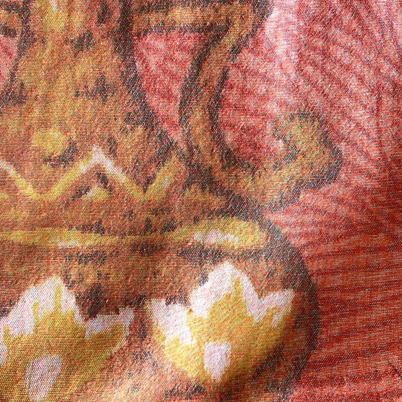 L-XL size　葉っぱと壺の落ち着いた布団皮スカート 7枚目の画像