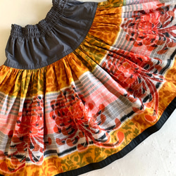 S-M size　大輪の曼珠沙華のような布団皮スカート 4枚目の画像