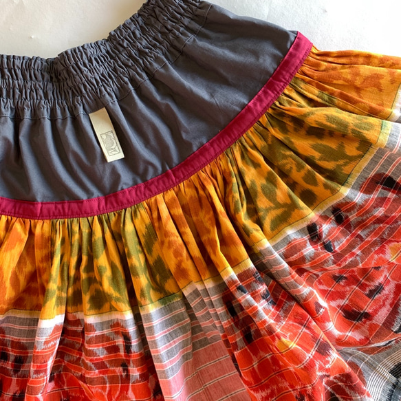 S-M size　大輪の曼珠沙華のような布団皮スカート 9枚目の画像