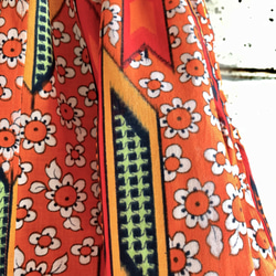 S-M size　昭和レトロポップな布団皮のスカート 4枚目の画像