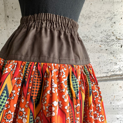 S-M size　昭和レトロポップな布団皮のスカート 7枚目の画像