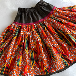 S-M size　昭和レトロポップな布団皮のスカート 8枚目の画像