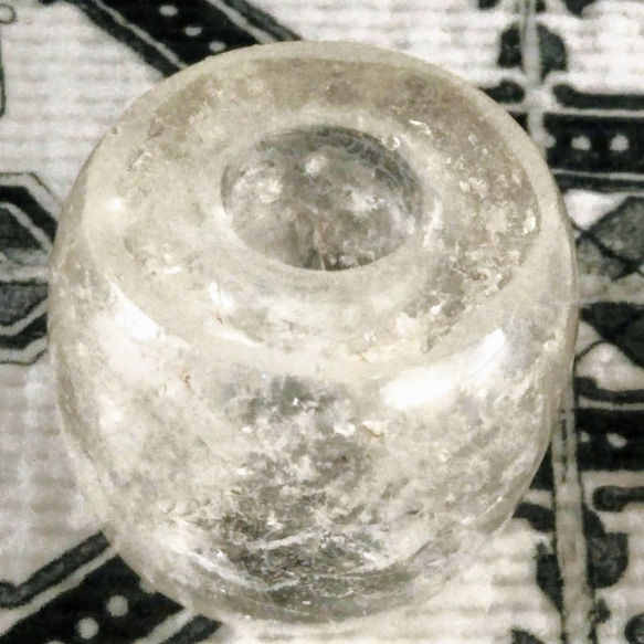 天然石とレジンのペン立て・歯ブラシ立て　-まる型-　　【ヒマラヤ水晶】 4枚目の画像