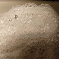 マスクカバー　夏　ピンク　冷感　スワロフスキー　プレゼント　チャーム　ブライダル 2枚目の画像