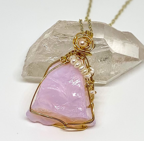 シエラネバダ産バイカラーアンダラクリスタルのワイヤー