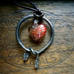 Hand Forged Necklace with Heart 1枚目の画像