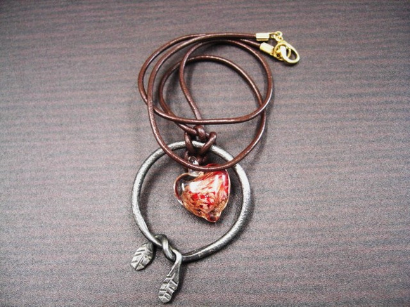 Hand Forged Necklace with Heart 2枚目の画像