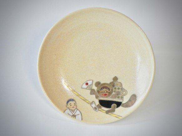 日本の昔話シリーズ　ぶんぷく茶釜　銘々皿 1枚目の画像