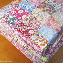 sale』リバティ パッチワークキルト ブランケット マット 雑貨・その他