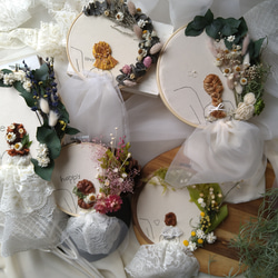 花嫁ウェディング刺繍【受注発注】✳オーダーメイド✳ウェディングアイテム✳ウェルカムスペースやご結婚祝いにも✳ 4枚目の画像