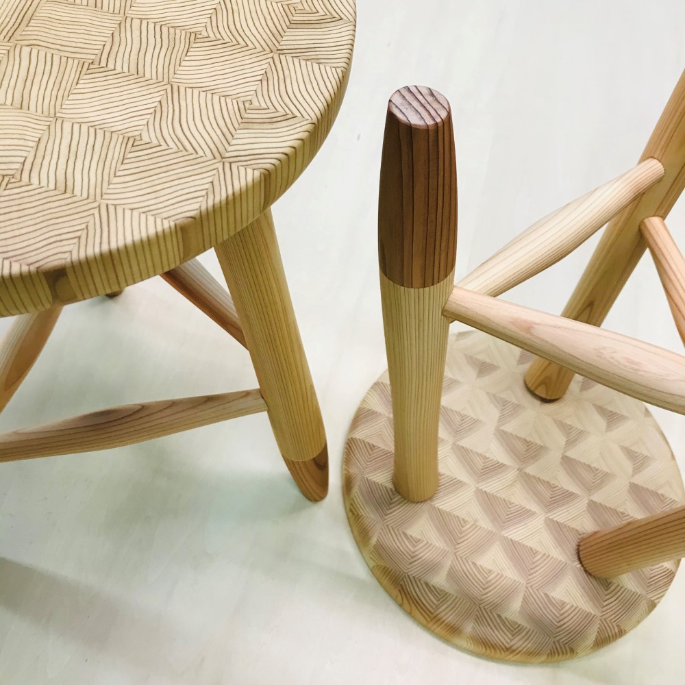 和風檜寄木スツール（ハンドメイド） 和風檜寄木スツール（ハンドメイド） 檜寄木スツール