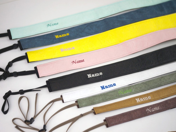 【名入れ刺繍入り】 Camera Strap タイベックカメラストラップ ネック デジカメ・コンパクトカメラ・携帯 1枚目の画像