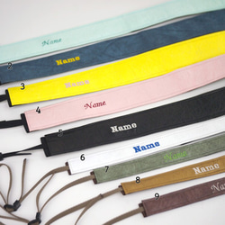 【名入れ刺繍入り】 Camera Strap タイベックカメラストラップ ネック デジカメ・コンパクトカメラ・携帯 2枚目の画像