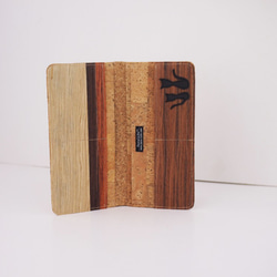 【カスタムオーダー】 5種類の木製の軽くてスリムなアイテム エレガントな二つ折り財布 長財布 2枚目の画像