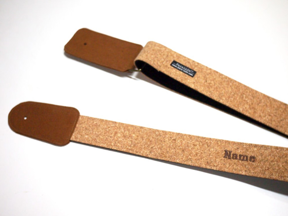 【名入れ刺繍入り】 CORK Guitar Strap コルクギターストラップ 5枚目の画像