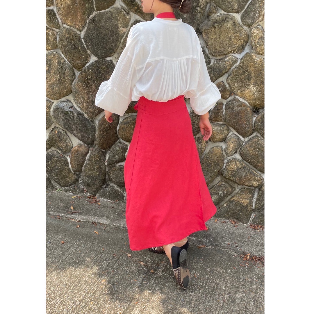 17カラー 肩こりしらずのエプロン カンパーニュリネン アンティーク感　リネン　麻