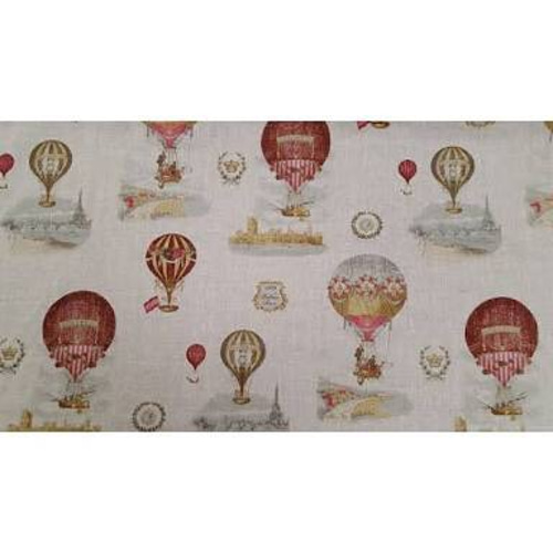 ヴィンテージ 復刻トワルドジュイ 1784年パリ気球飛行版画 クッションカバー ヴィンテージ 復刻トワルドジュイ 1784年パリ気球飛行版画 クッション