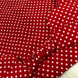 専用袋付き子供用フリルエプロン(赤ドット)三角巾セット 7枚目の画像