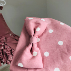 子供用姫エプロン(ピンク)三角巾セット 4枚目の画像