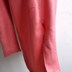 サンプルセール　ピンク　プランジネック　着物袖膝丈ドレス 4枚目の画像