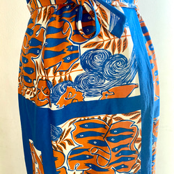 くまもとの伝統工芸　x creema コラボ作品　カシュクールワンピース　着物ドレス　ミディ丈　ラップ 6枚目の画像