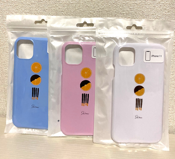 【受注生産】iPhoneケース　オレンジコンフィ3兄弟 3枚目の画像