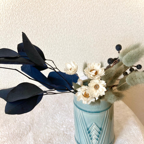 20%OFF 花瓶 クレイ/Milka BLUE GREEN ドライフラワーとセットで