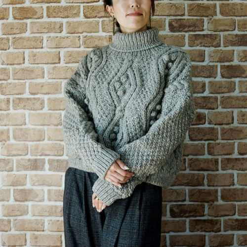 BATONER ローゲージ ハイネック ニット BATONER【MEN'S】バトナー ブルーフェイスローゲージ